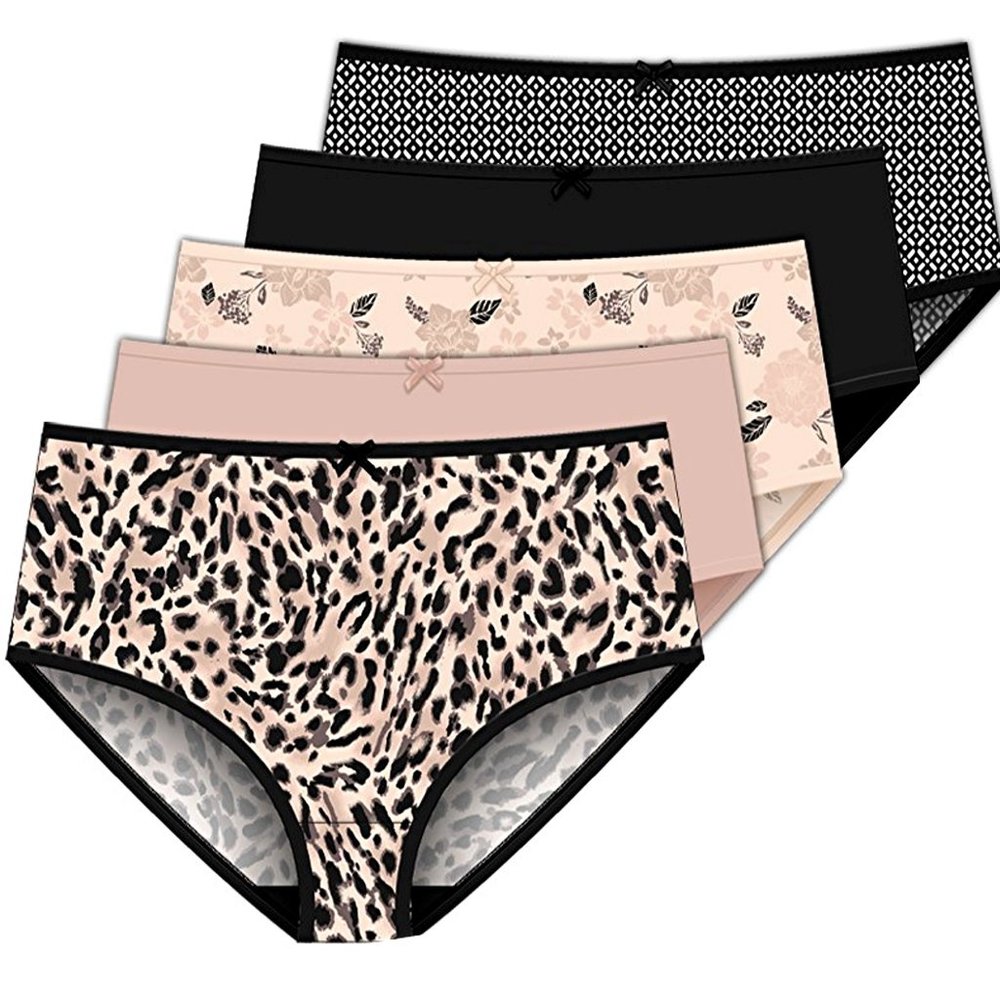 Delta Burke Intimates Women's Stretch Microfiber Brief Panties 5-Pack